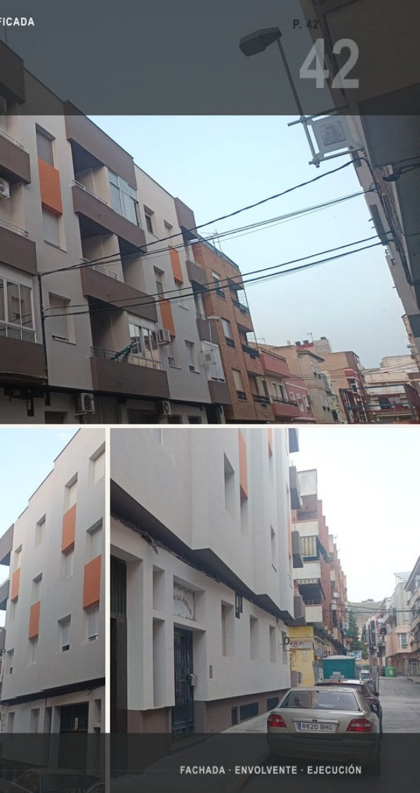 Edificio Isaac Peral durante y después de la actuación